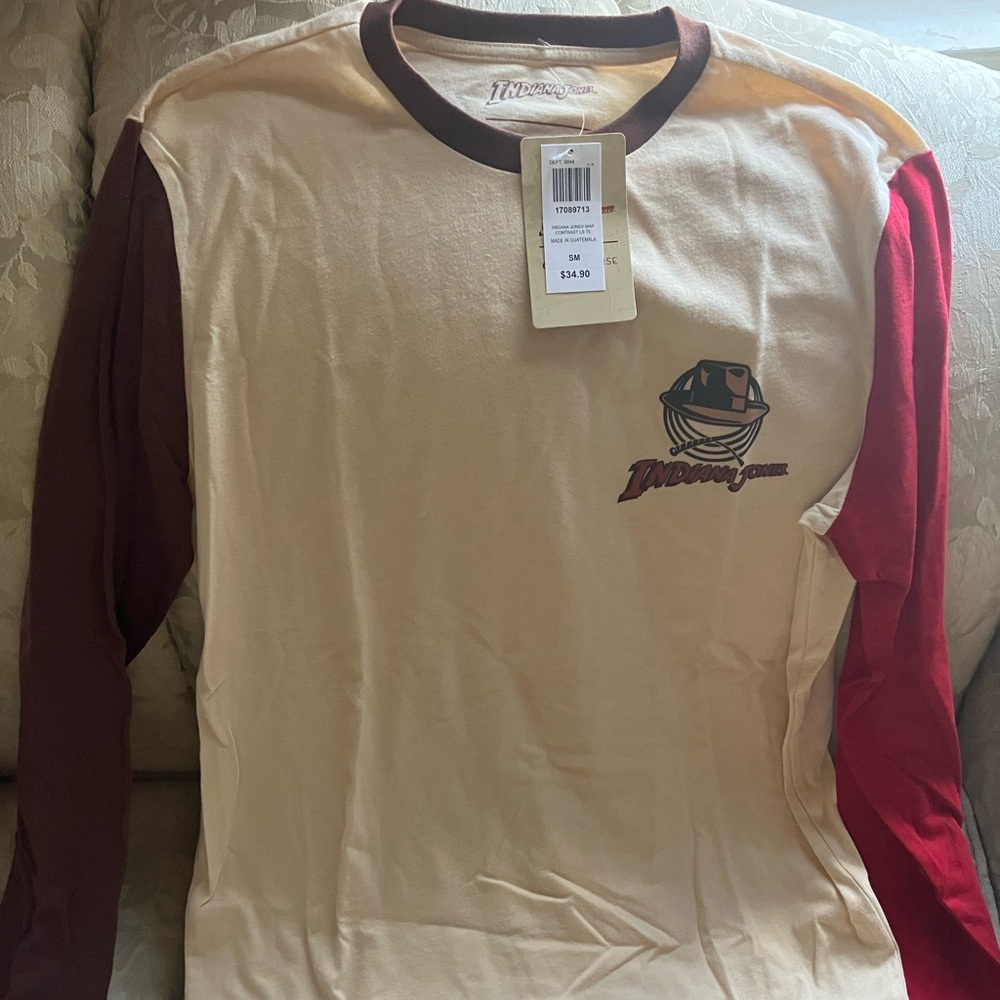 NWT Unisex Indiana Jones long sleeve tee shirt S/M